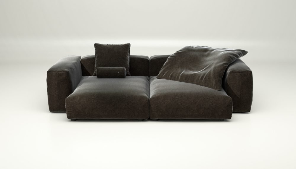 vetsak | Sofa Set 02 XLarge - suave - anthracite | Modular Sofa | 3.5 Seater | Big Sofa