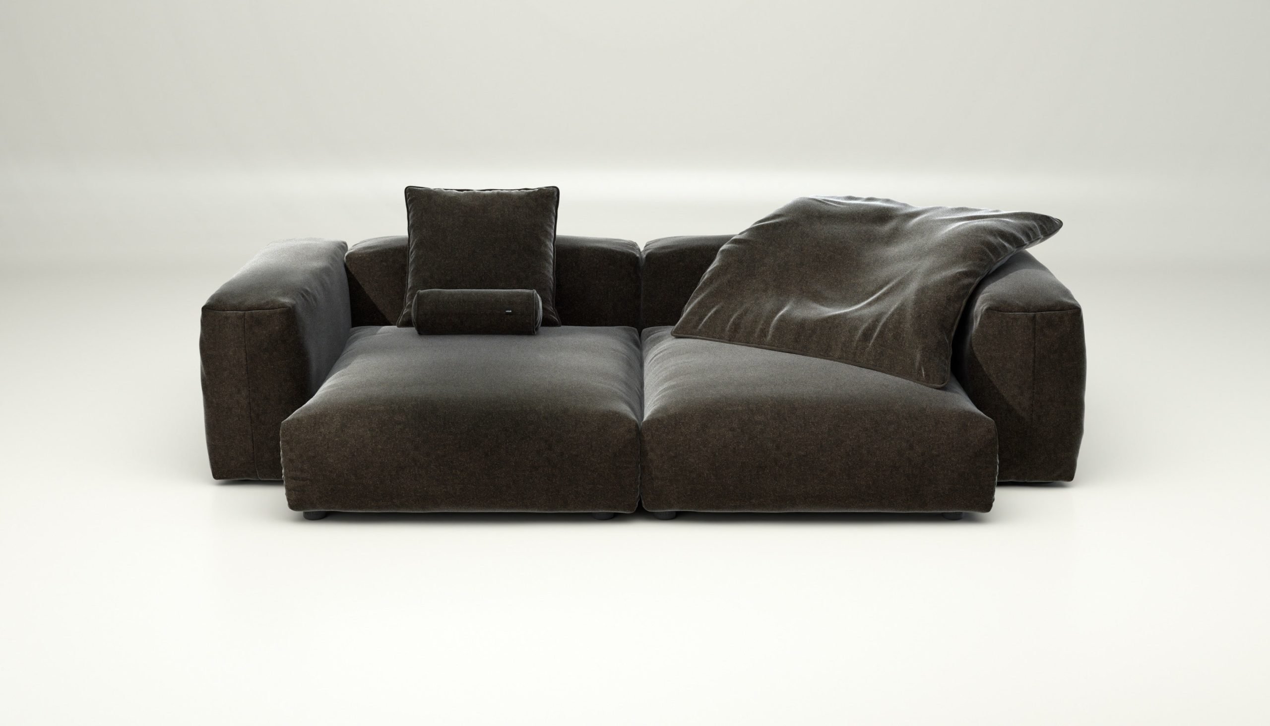 vetsak | Sofa Set 02 XLarge - suave - anthracite | Modular Sofa | 3.5 Seater | Big Sofa