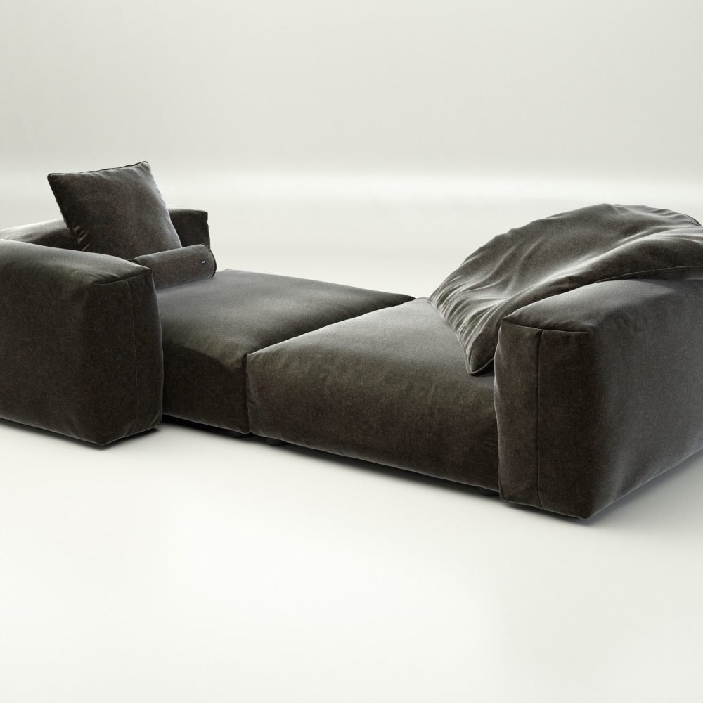 vetsak | Sofa Set 02 XLarge - suave - anthracite | Modular Sofa | 3.5 Seater | Big Sofa