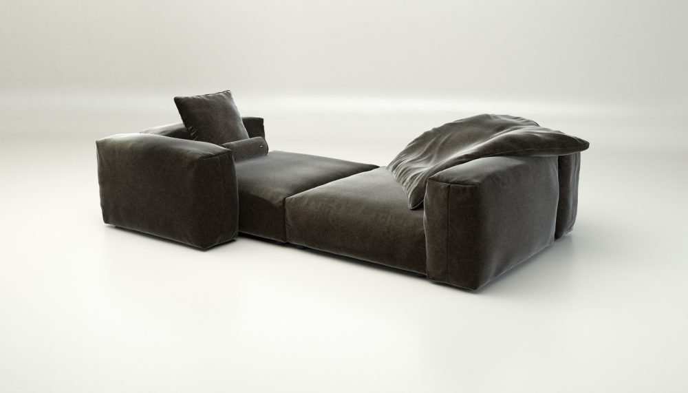 vetsak | Sofa Set 02 XLarge - suave - anthracite | Modular Sofa | 3.5 Seater | Big Sofa