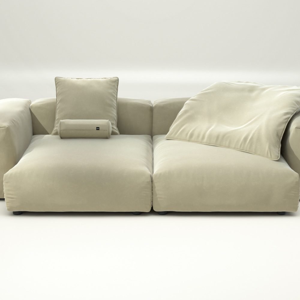 vetsak | Sofa Set 02 XLarge - suave - clay | Modular Sofa | 3.5 Seater | Big Sofa