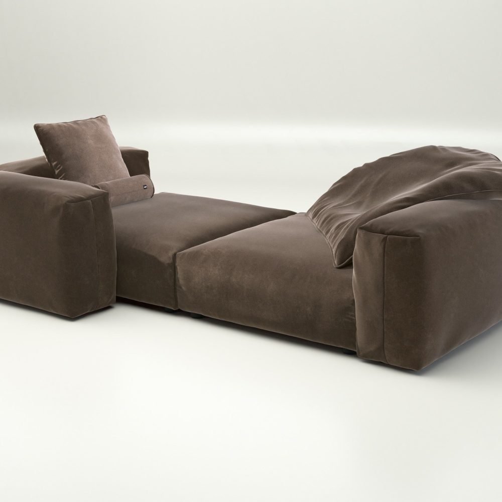 vetsak | Sofa Set 02 XLarge - suave - espresso | Modular Sofa | 3.5 Seater | Big Sofa