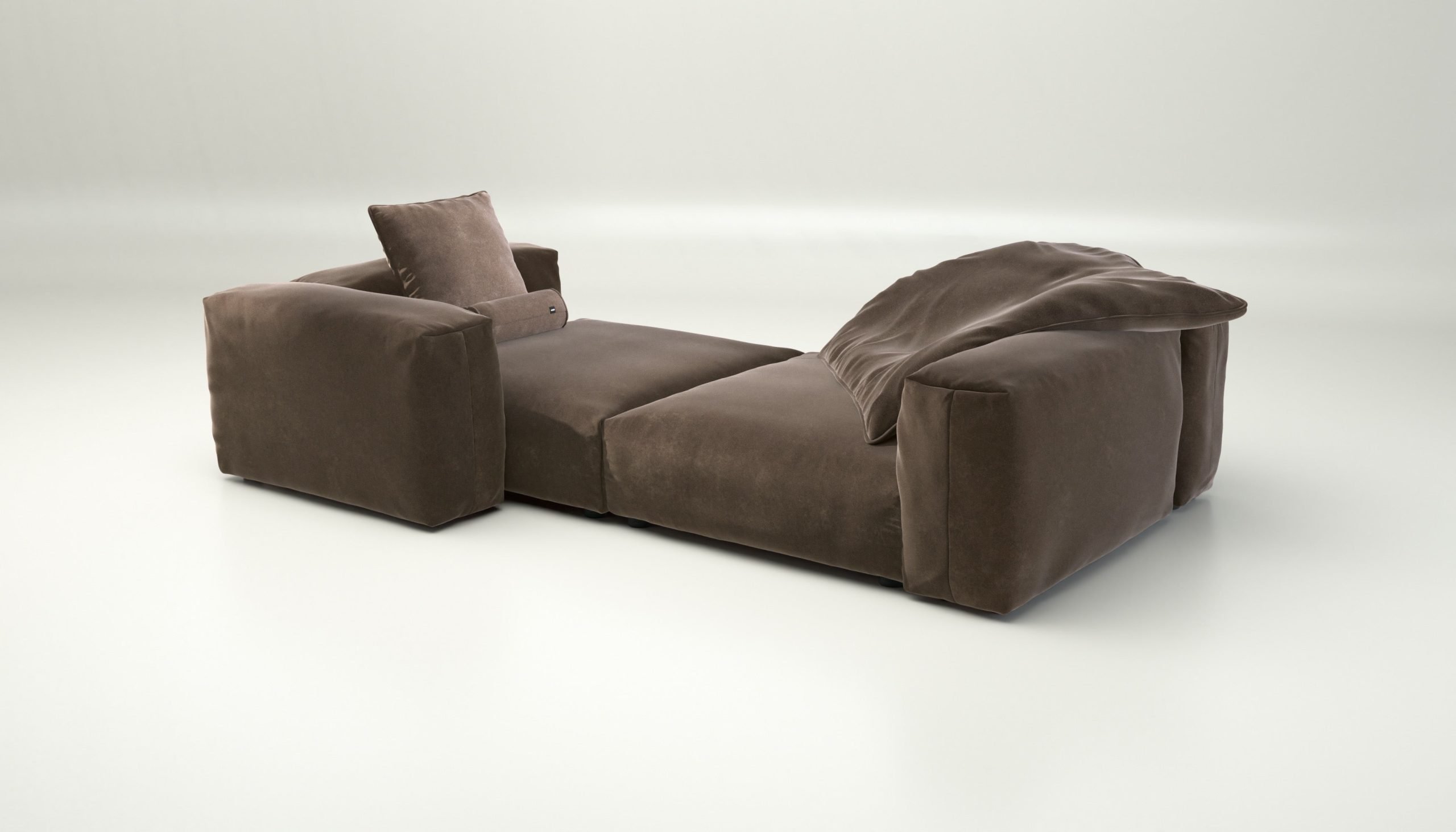 vetsak | Sofa Set 02 XLarge - suave - espresso | Modular Sofa | 3.5 Seater | Big Sofa