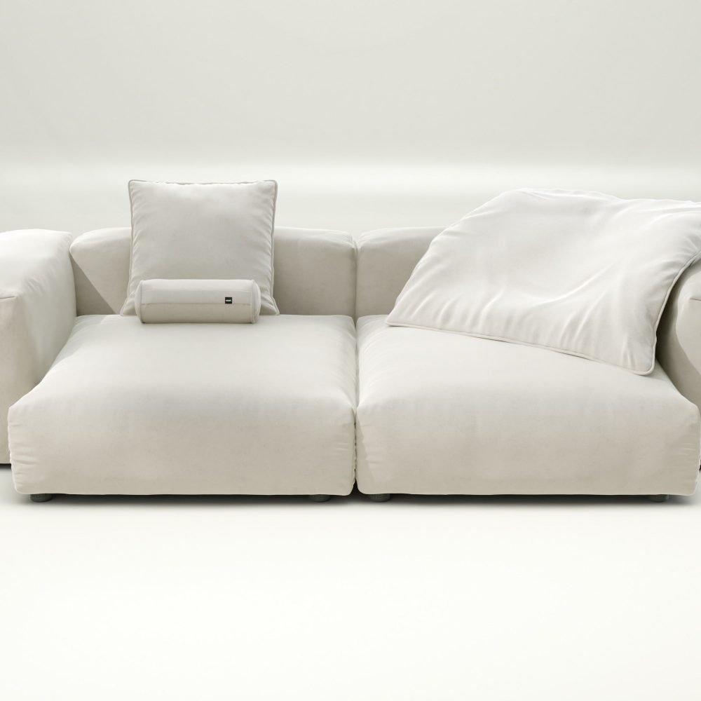 vetsak | Sofa Set 02 XLarge - suave - pearl | Modular Sofa | 3.5 Seater | Big Sofa