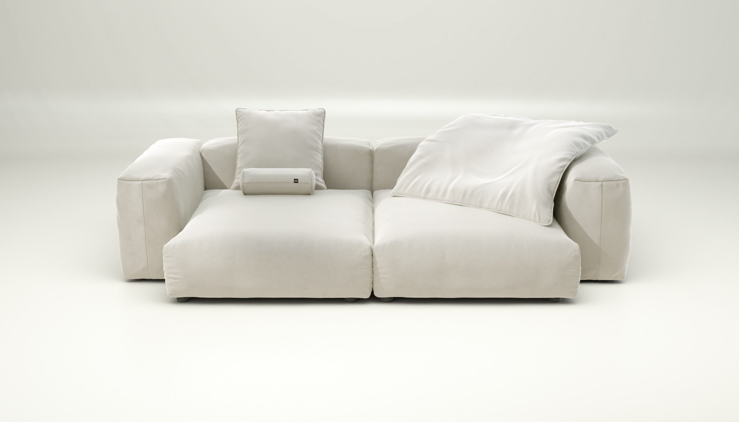 vetsak | Sofa Set 02 XLarge - suave - pearl | Modular Sofa | 3.5 Seater | Big Sofa