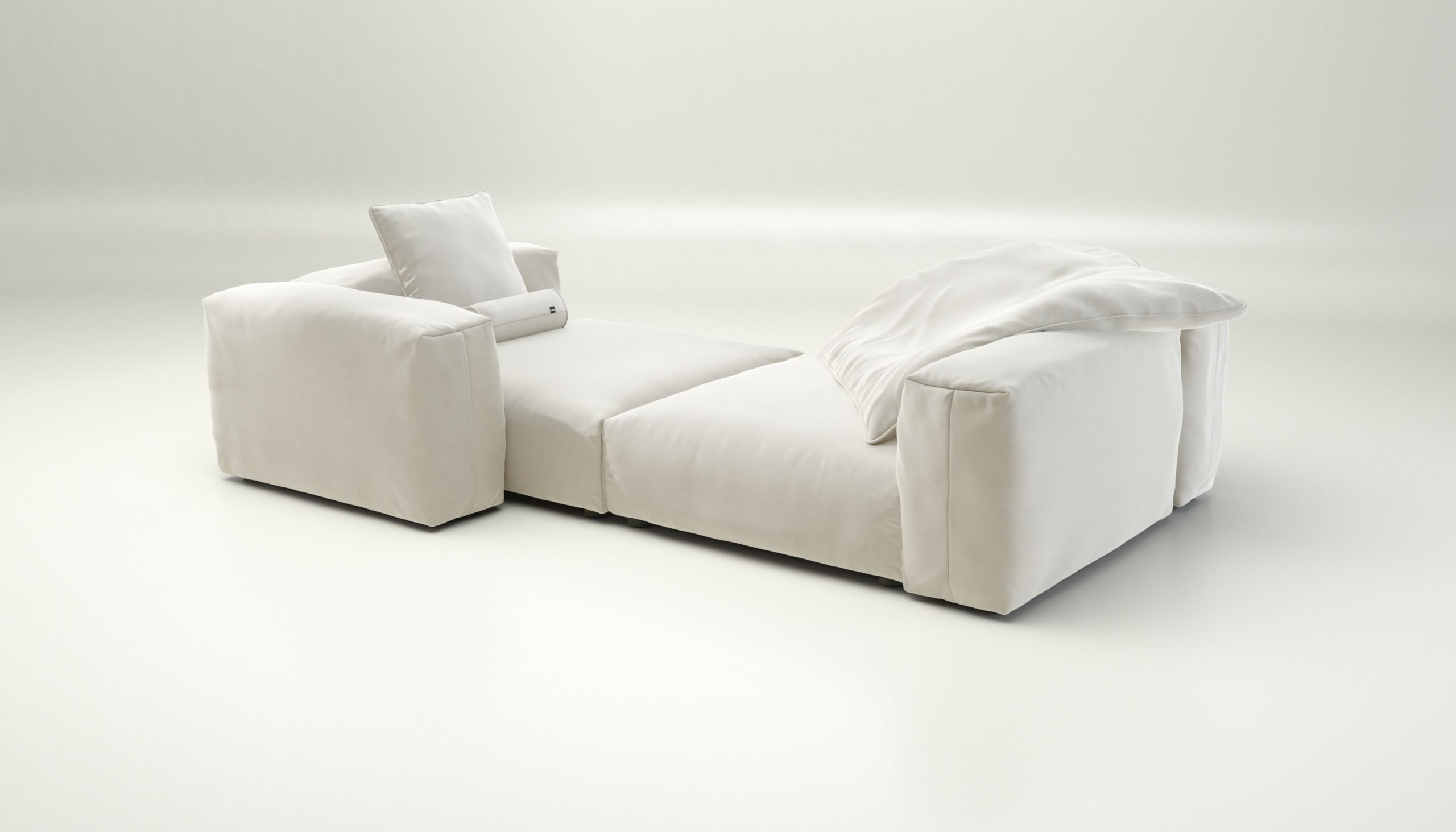 vetsak | Sofa Set 02 XLarge - suave - pearl | Modular Sofa | 3.5 Seater | Big Sofa