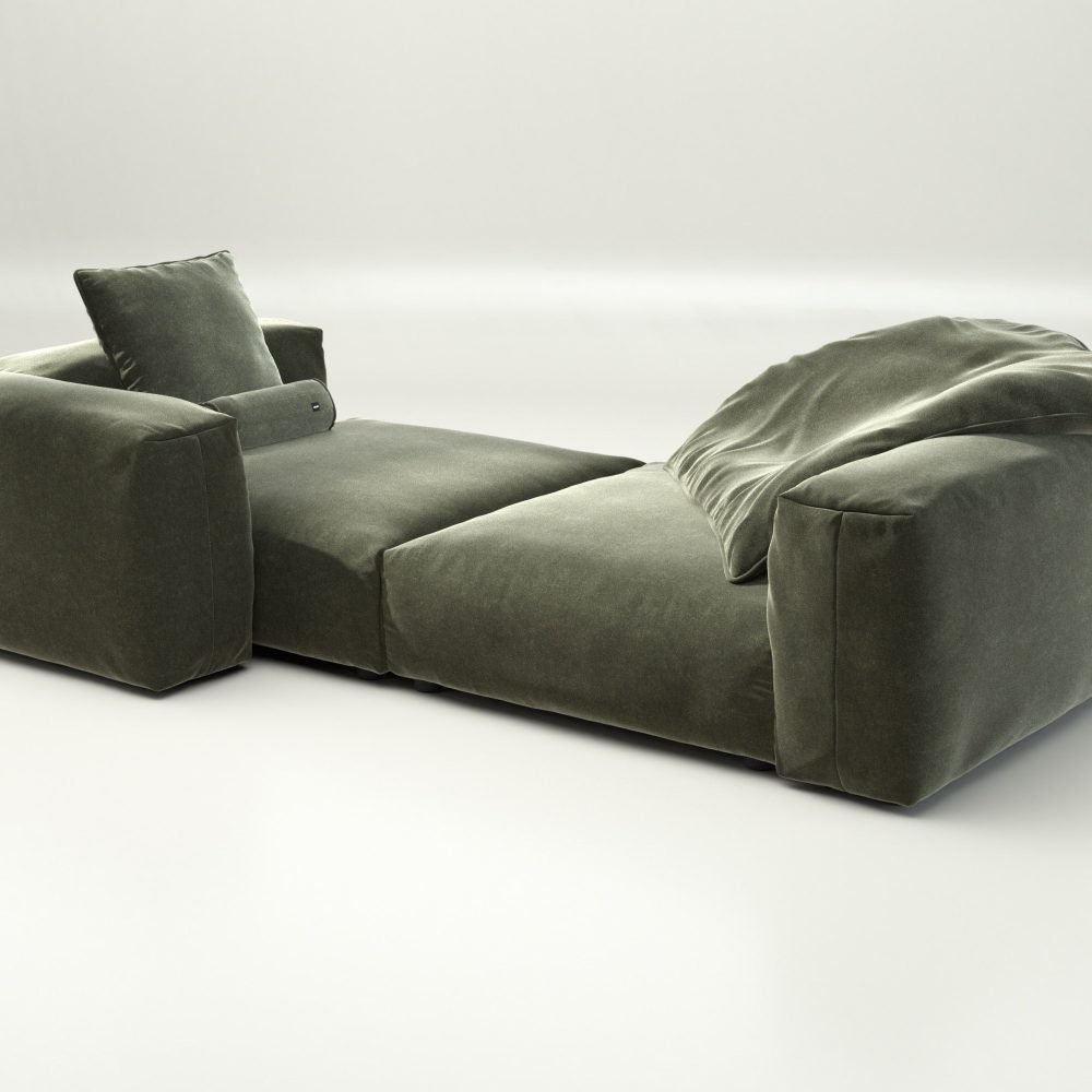 vetsak | Sofa Set 02 XLarge - suave - pine | Modular Sofa | 3.5 Seater | Big Sofa