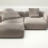 vetsak | Sofa Set 03 - cord velour - platinum | Modular Sofa | 3.5 Seater | Big Sofa | Corner Sofa