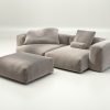vetsak | Sofa Set 03 - cord velour - platinum | Modular Sofa | 3.5 Seater | Big Sofa | Corner Sofa