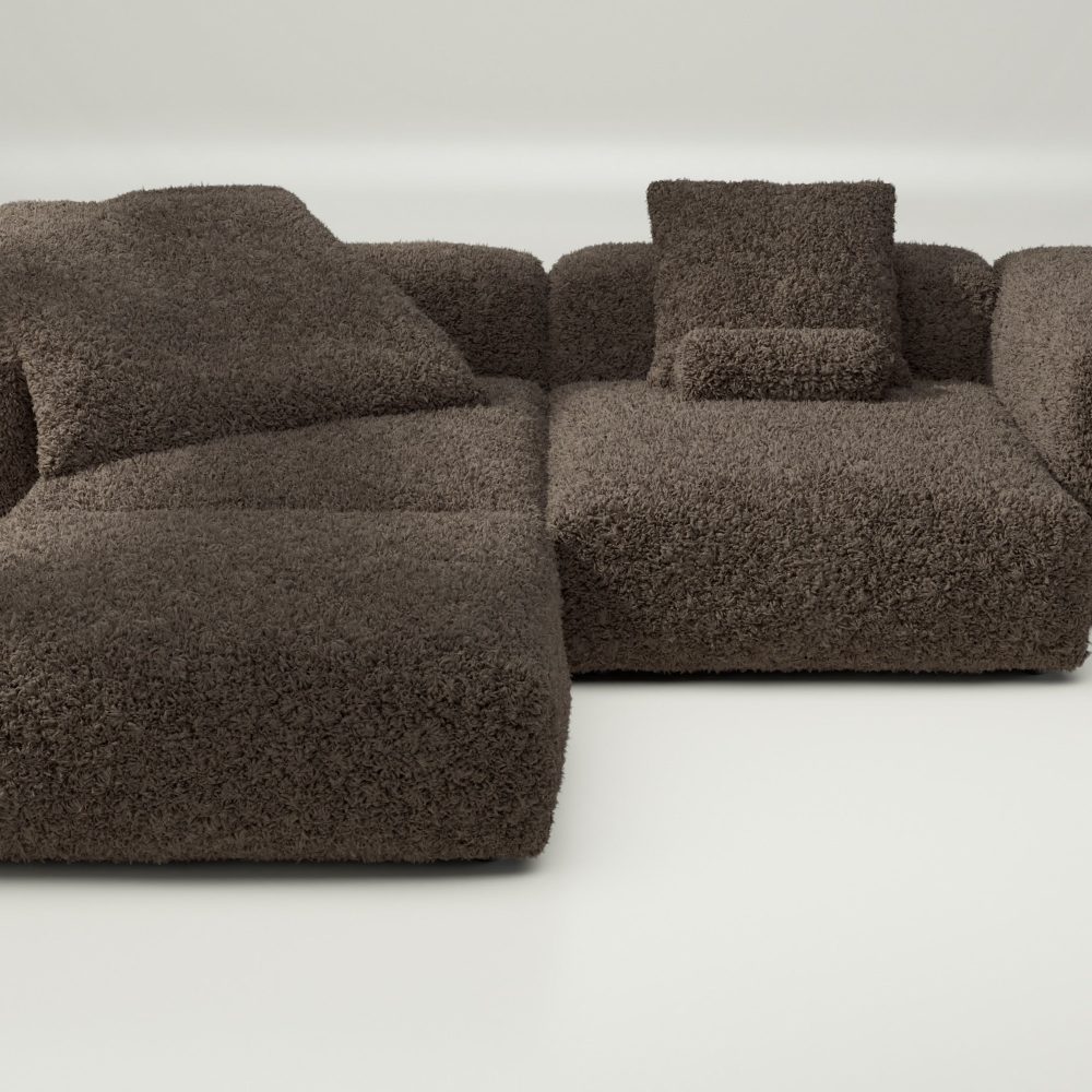 vetsak | Sofa Set 03 - doodle - cacao | Modular Sofa | 3.5 Seater | Big Sofa | Corner Sofa