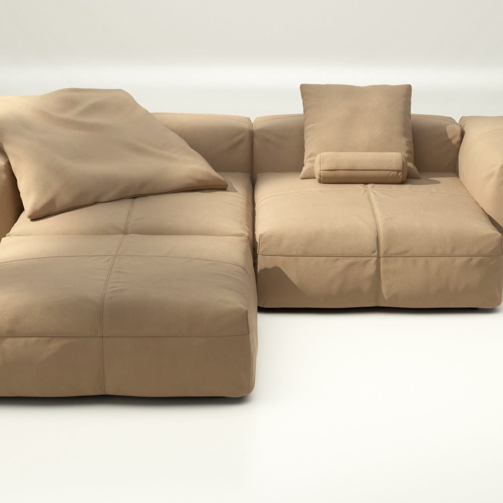 vetsak | Sofa Set 03 - leather - beige | Modular Sofa | 3.5 Seater | Big Sofa | Corner Sofa