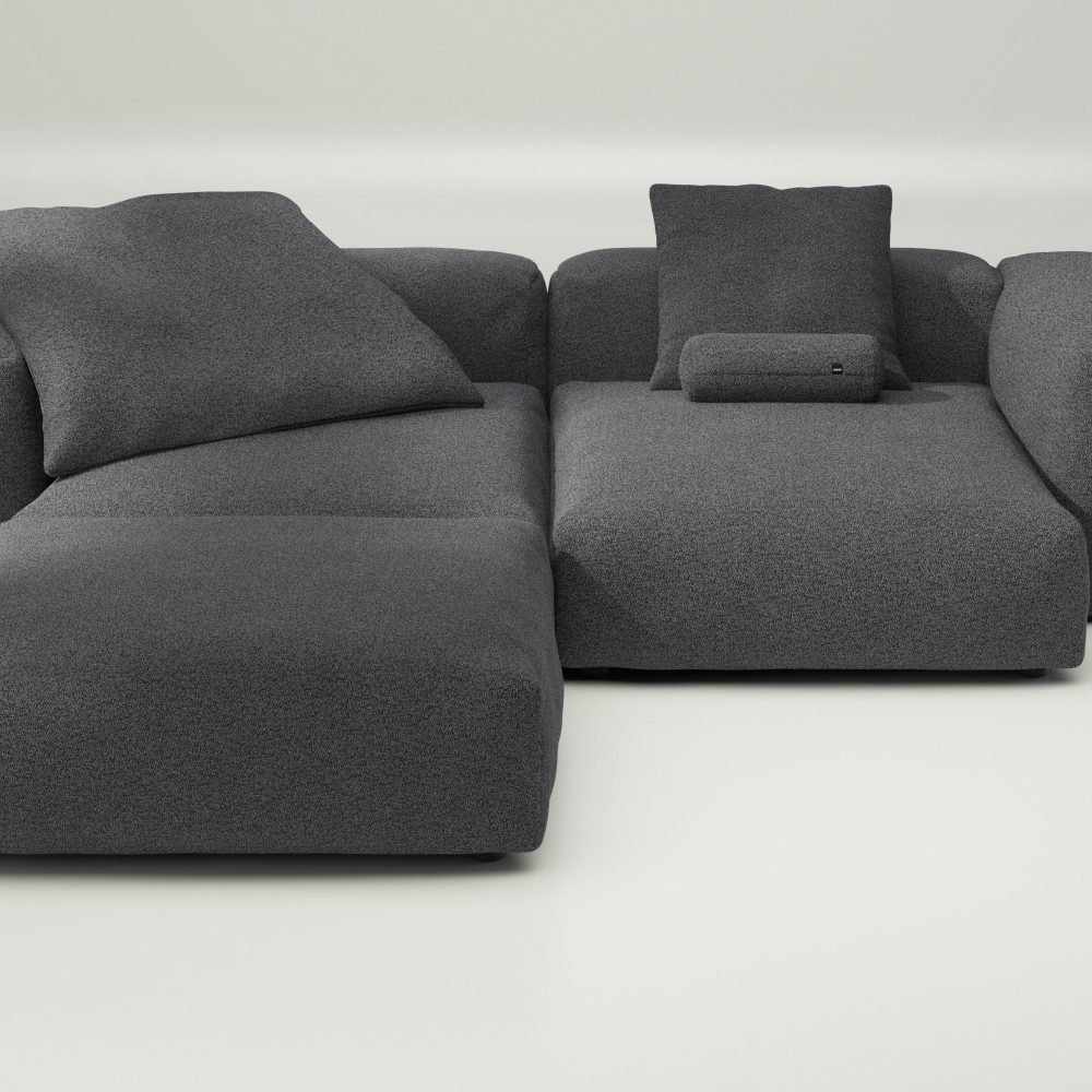 vetsak | Sofa Set 03 - loop loop - anthracite | Modular Sofa | 3.5 Seater | Big Sofa | Corner Sofa
