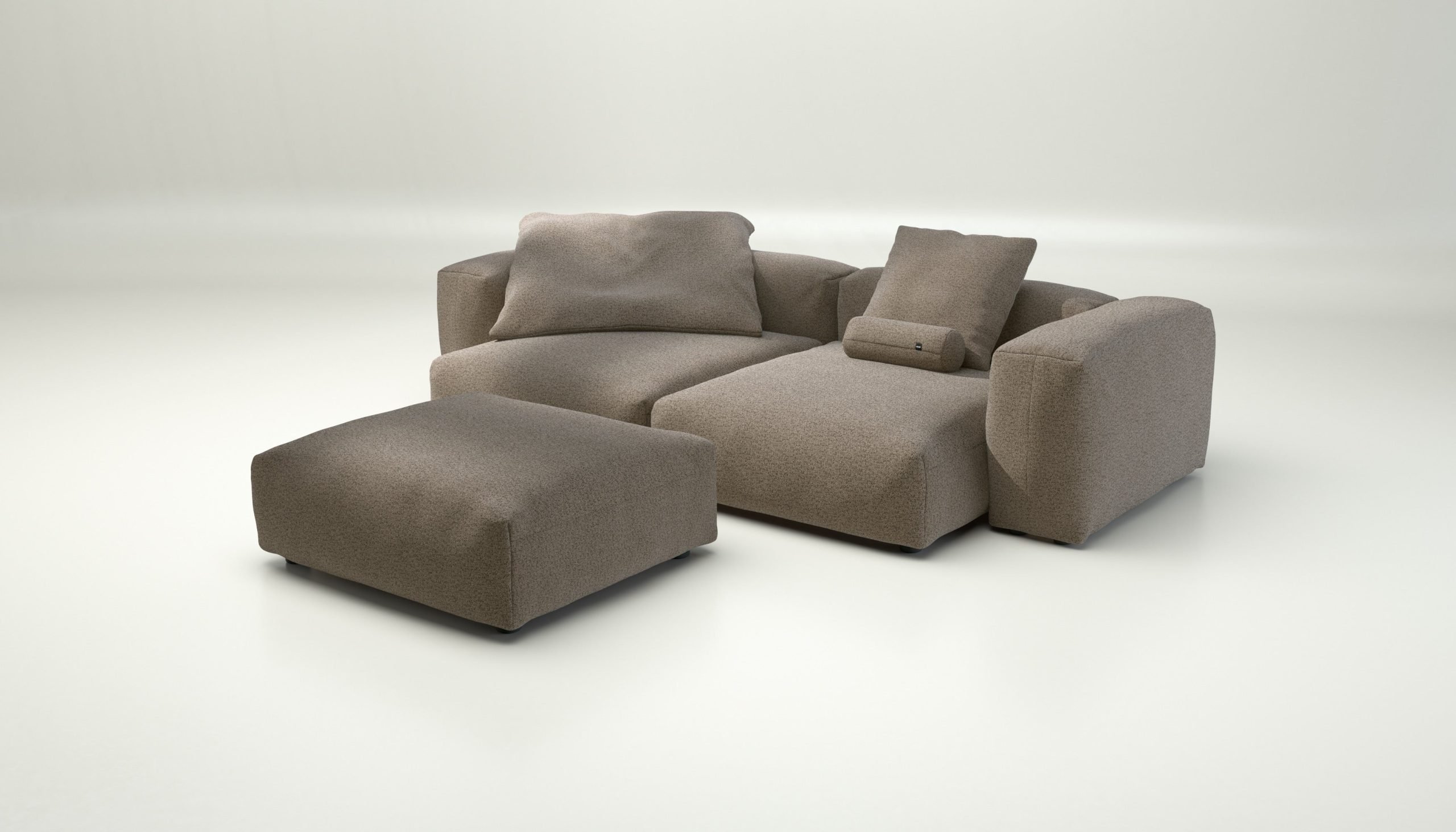 vetsak | Sofa Set 03 - loop loop - taupe | Modular Sofa | 3.5 Seater | Big Sofa | Corner Sofa