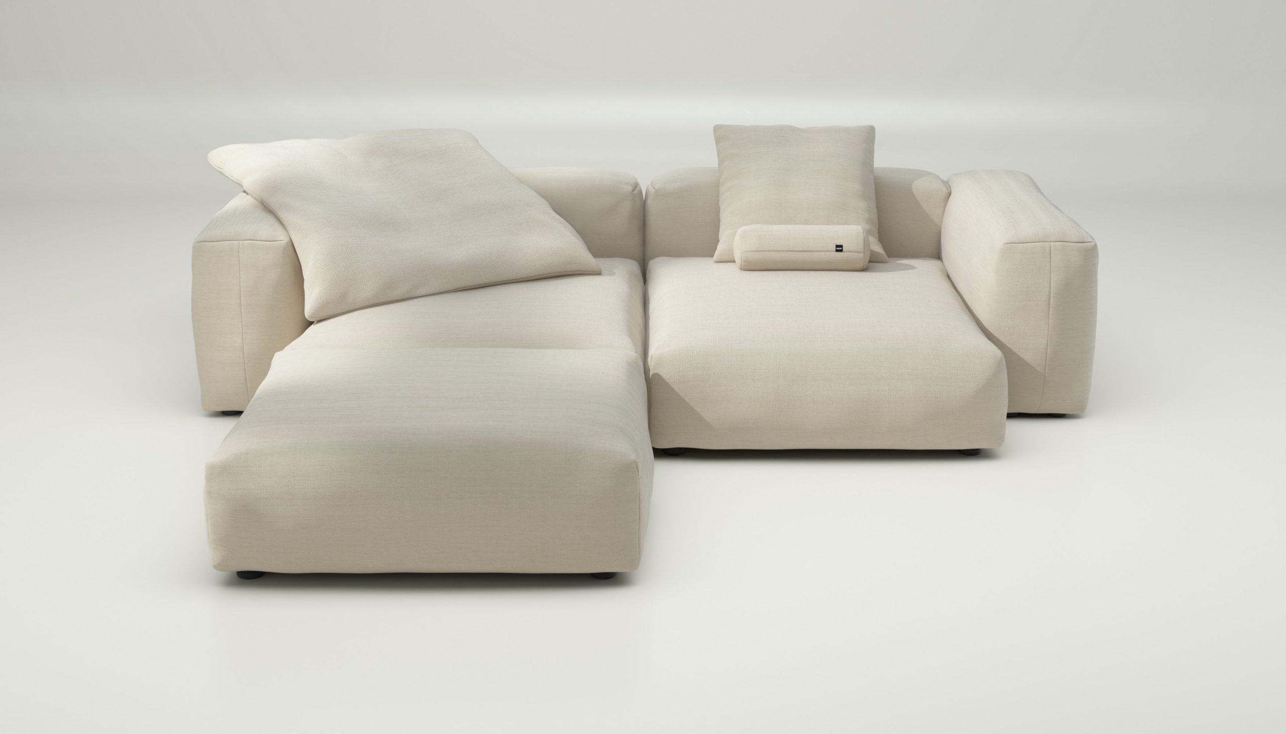 vetsak | Sofa Set 03 - pique - beige | Modular Sofa | 3.5 Seater | Big Sofa | Corner Sofa