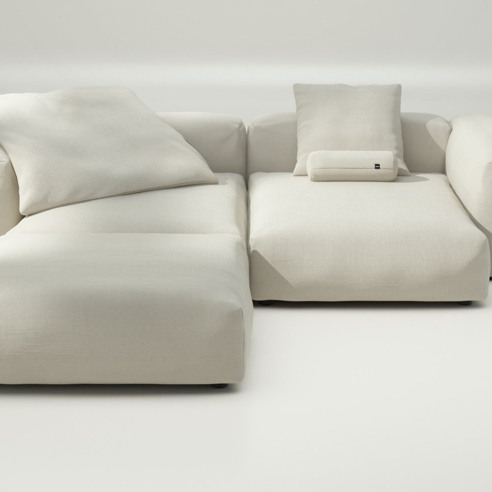 vetsak | Sofa Set 03 - pique - creme | Modular Sofa | 3.5 Seater | Big Sofa | Corner Sofa