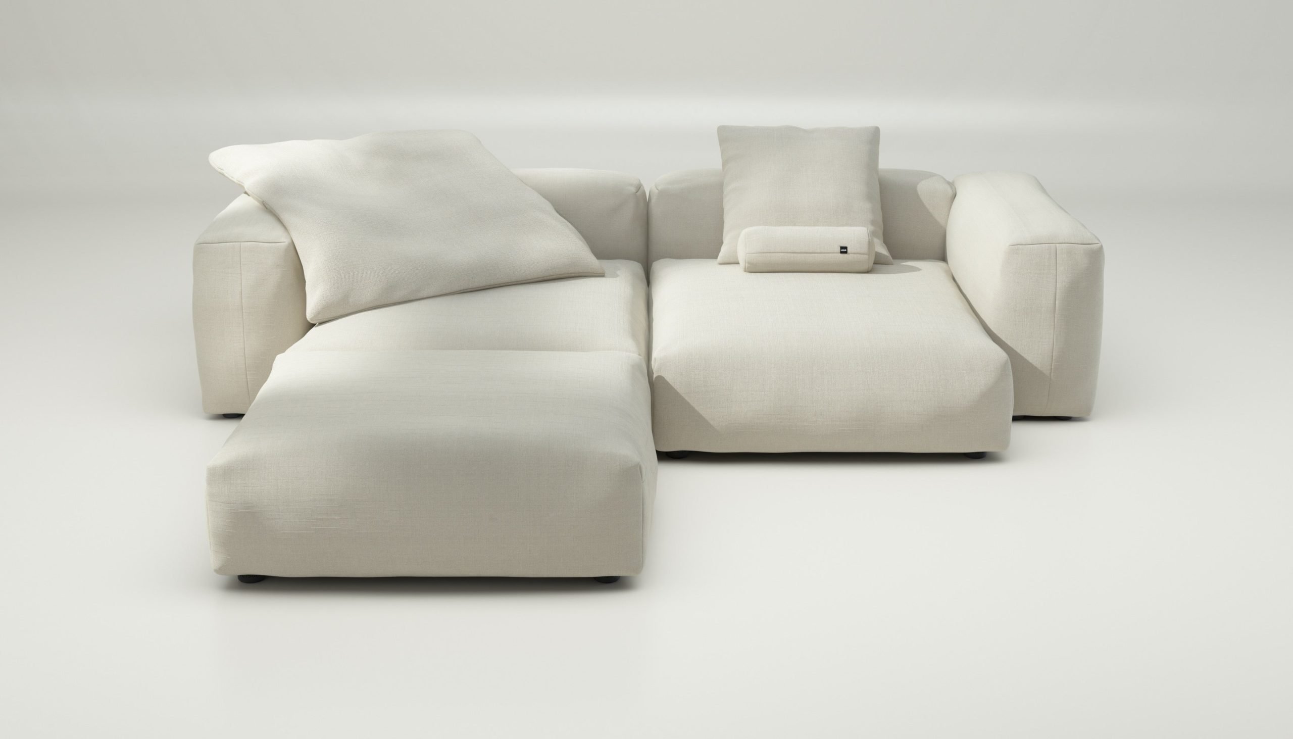 vetsak | Sofa Set 03 - pique - creme | Modular Sofa | 3.5 Seater | Big Sofa | Corner Sofa
