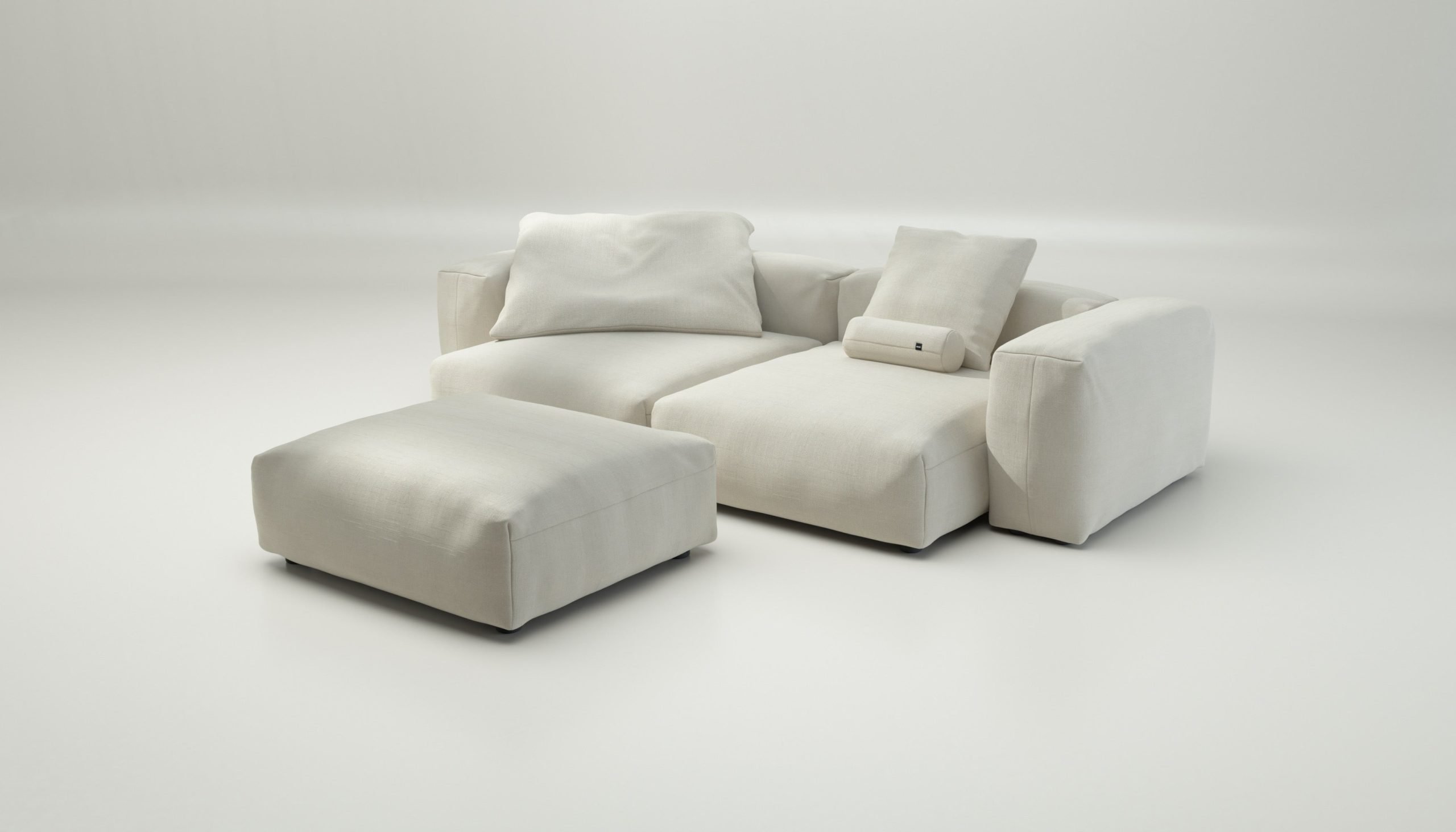 vetsak | Sofa Set 03 - pique - creme | Modular Sofa | 3.5 Seater | Big Sofa | Corner Sofa