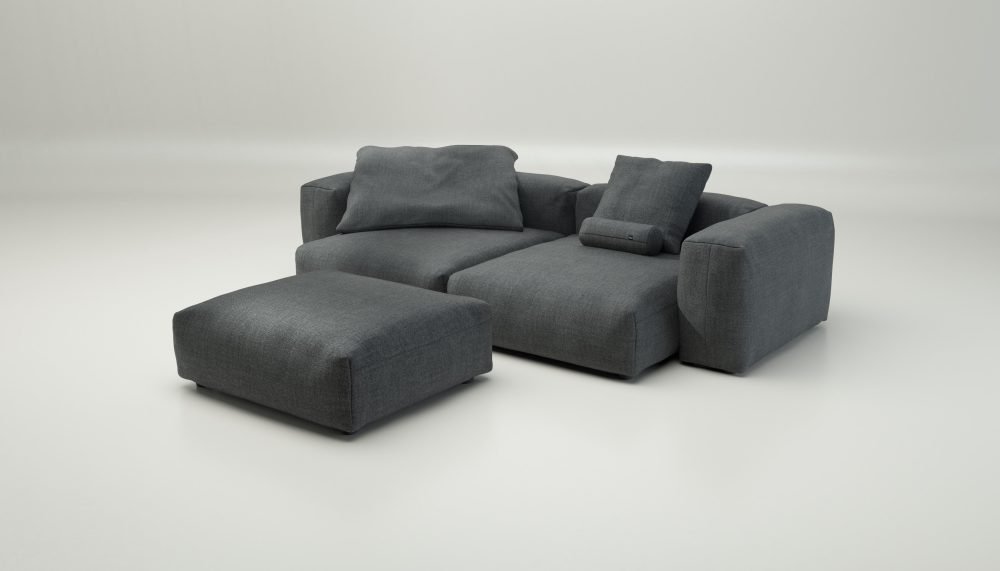 vetsak | Sofa Set 03 - pique - dark grey | Modular Sofa | 3.5 Seater | Big Sofa | Corner Sofa