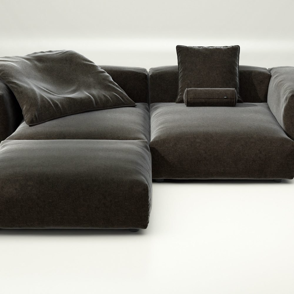 vetsak | Sofa Set 03 - suave - anthracite | Modular Sofa | 3.5 Seater | Big Sofa | Corner Sofa