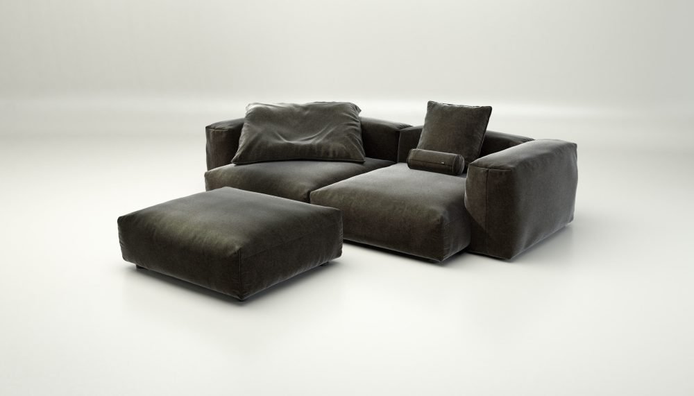 vetsak | Sofa Set 03 - suave - anthracite | Modular Sofa | 3.5 Seater | Big Sofa | Corner Sofa