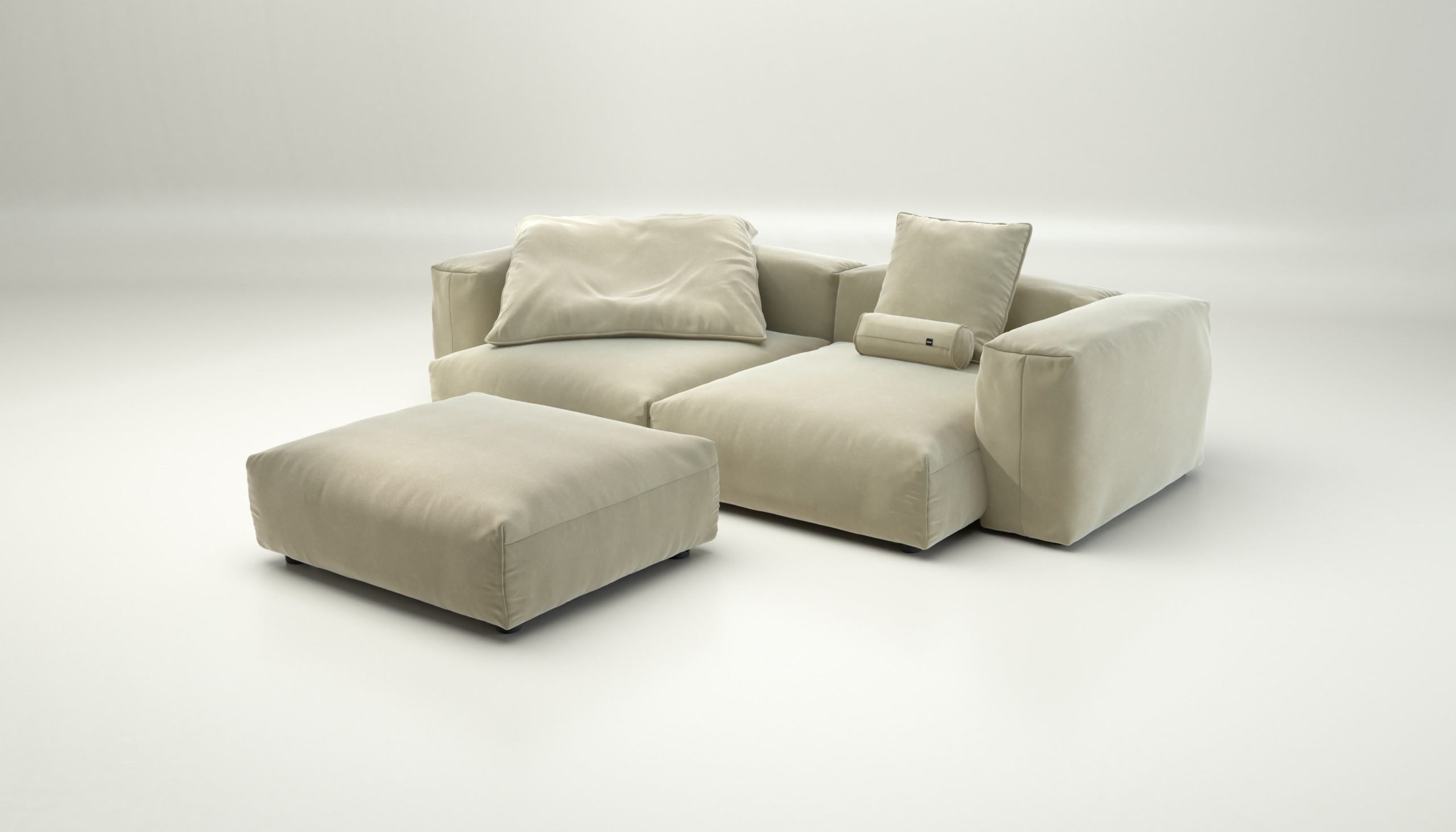 vetsak | Sofa Set 03 - suave - clay | Modular Sofa | 3.5 Seater | Big Sofa | Corner Sofa