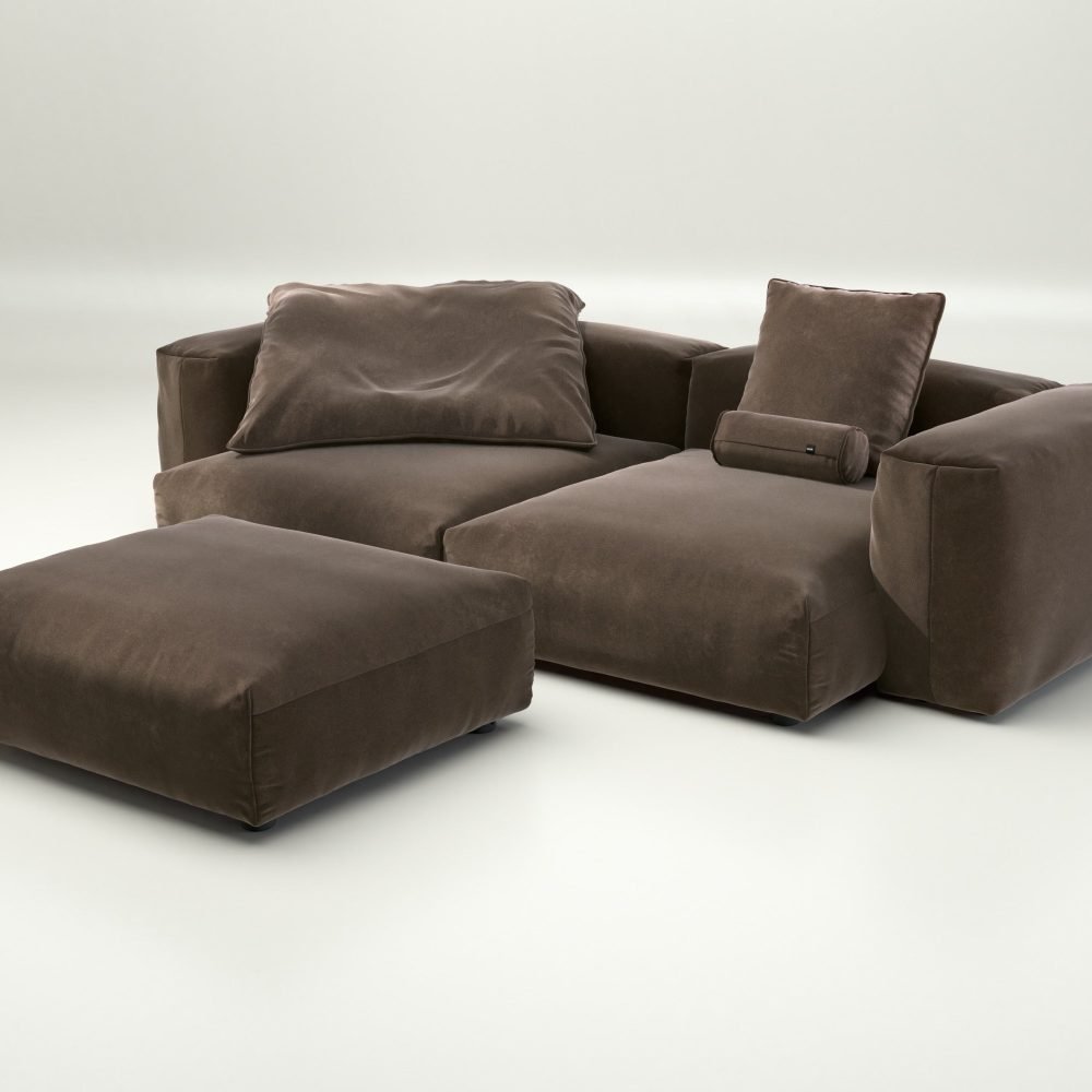 vetsak | Sofa Set 03 - suave - espresso | Modular Sofa | 3.5 Seater | Big Sofa | Corner Sofa