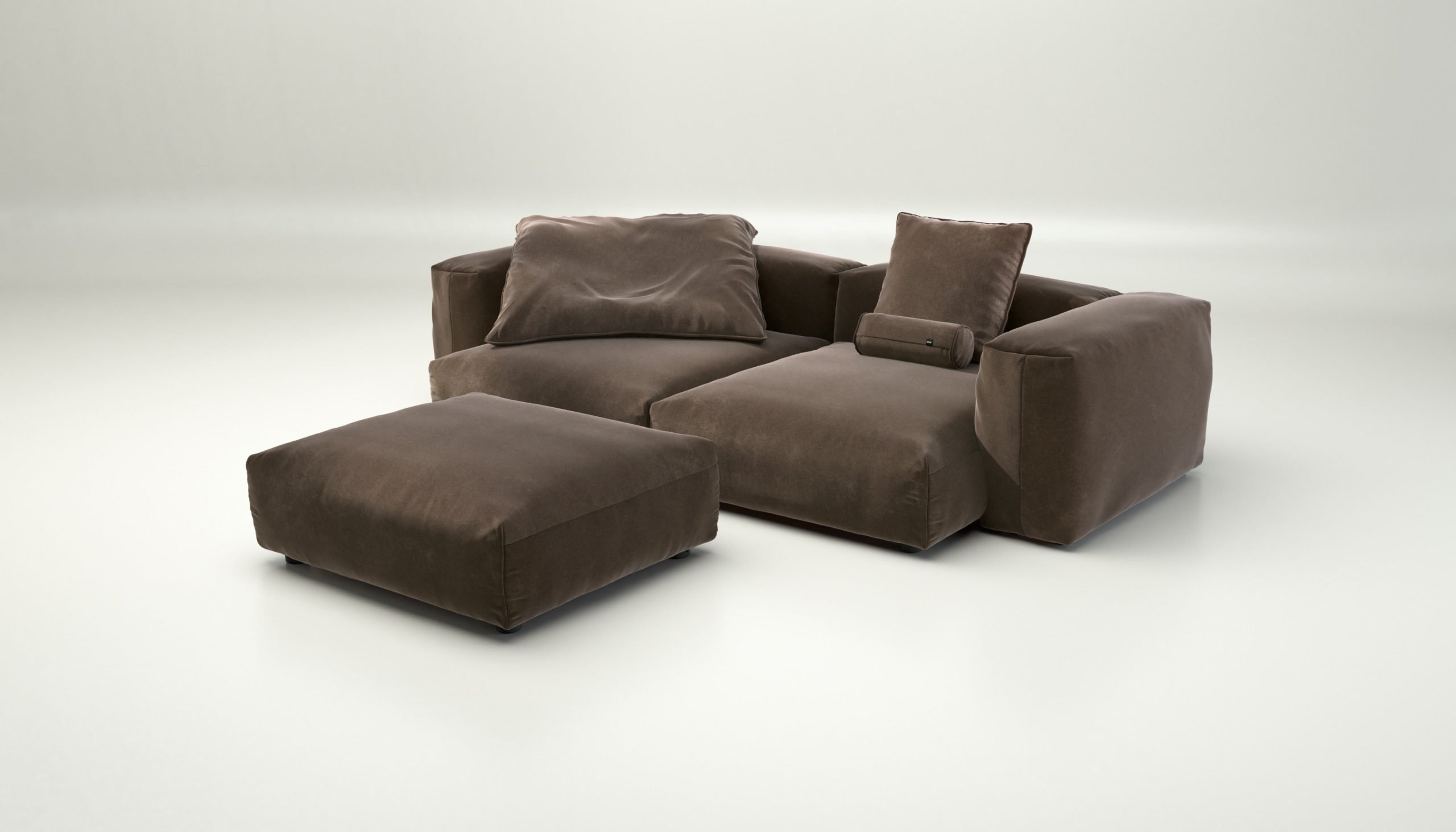 vetsak | Sofa Set 03 - suave - espresso | Modular Sofa | 3.5 Seater | Big Sofa | Corner Sofa