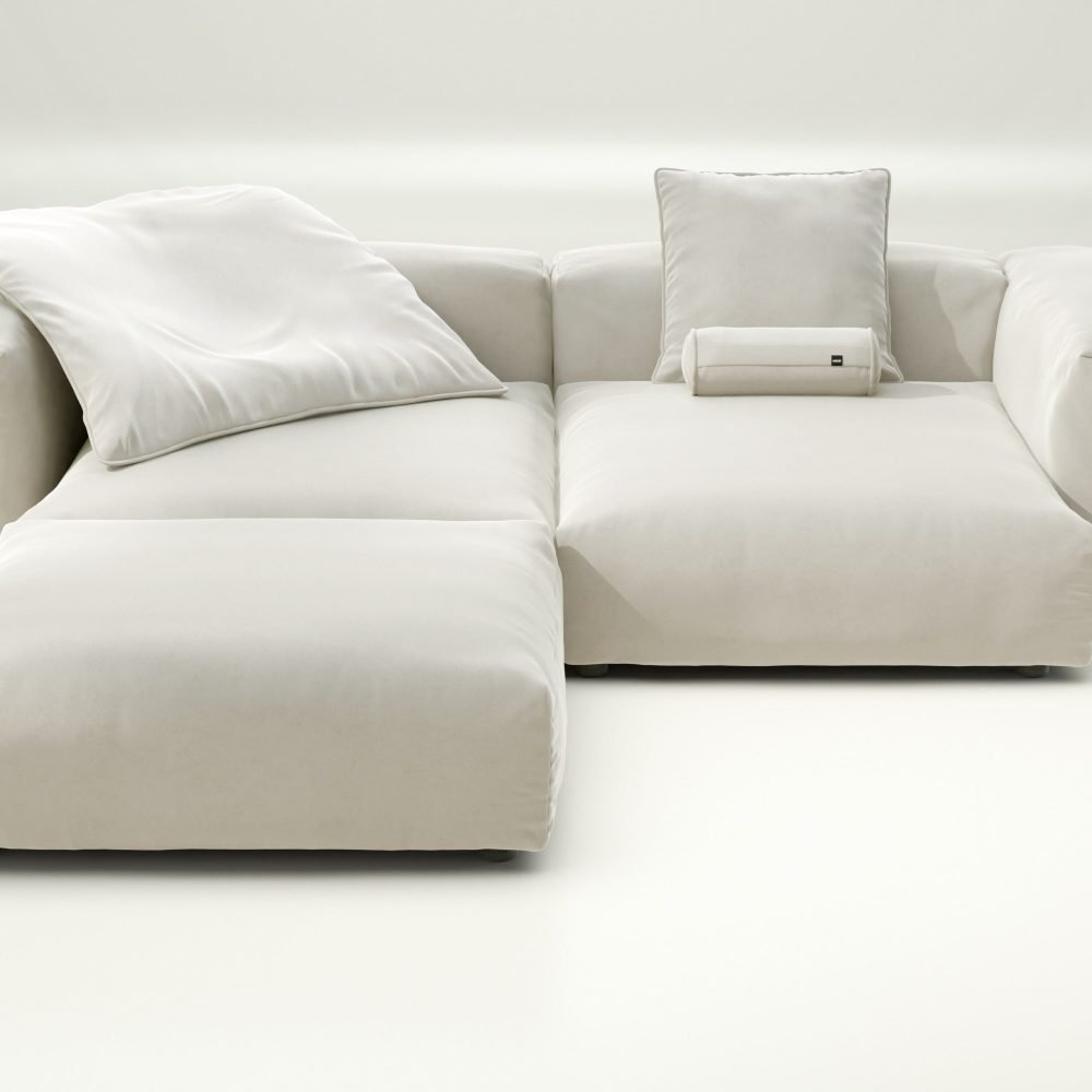 vetsak | Sofa Set 03 - suave - pearl | Modular Sofa | 3.5 Seater | Big Sofa | Corner Sofa