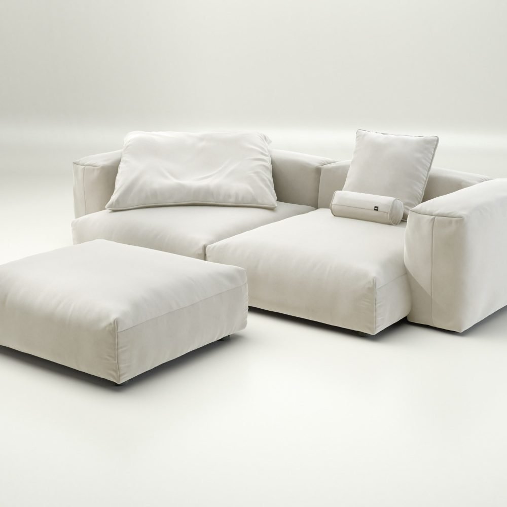 vetsak | Sofa Set 03 - suave - pearl | Modular Sofa | 3.5 Seater | Big Sofa | Corner Sofa