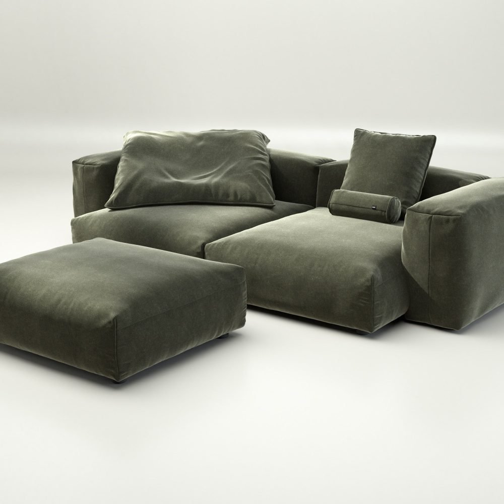 vetsak | Sofa Set 03 - suave - pine | Modular Sofa | 3.5 Seater | Big Sofa | Corner Sofa