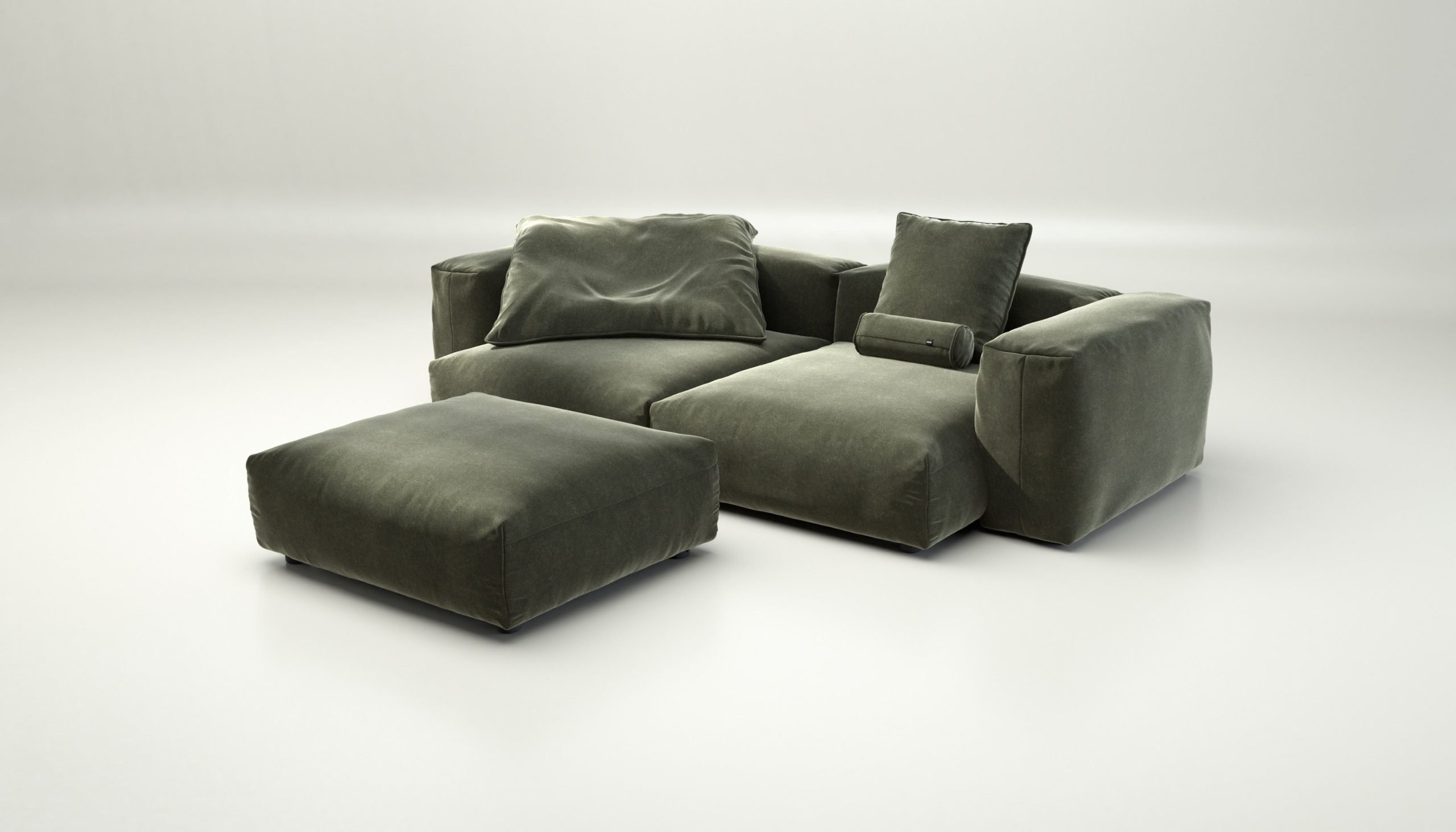 vetsak | Sofa Set 03 - suave - pine | Modular Sofa | 3.5 Seater | Big Sofa | Corner Sofa