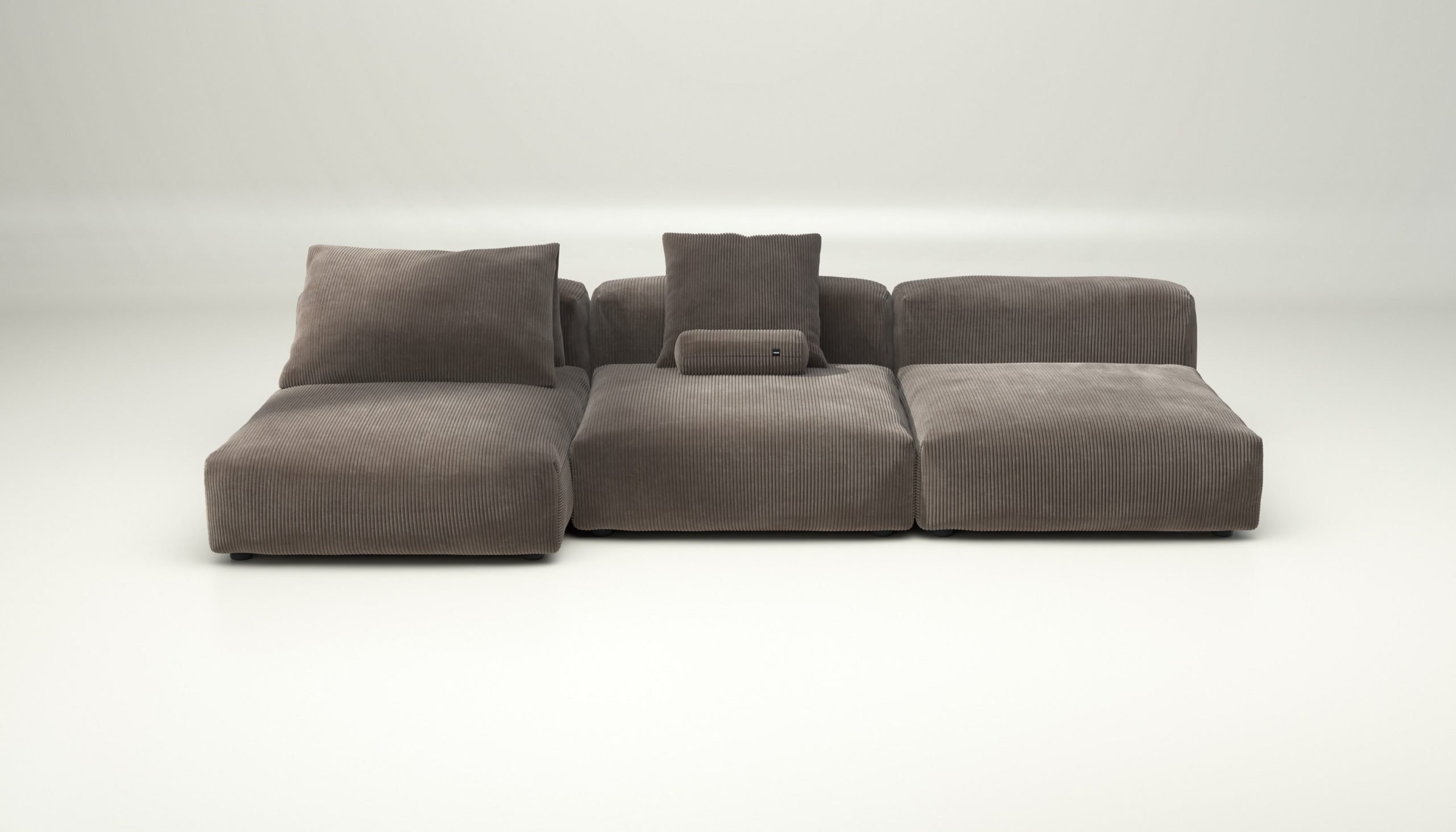 vetsak | Sofa Set 04 - cord velour - mocha | Modular Sofa | 5 Seater | Big Sofa