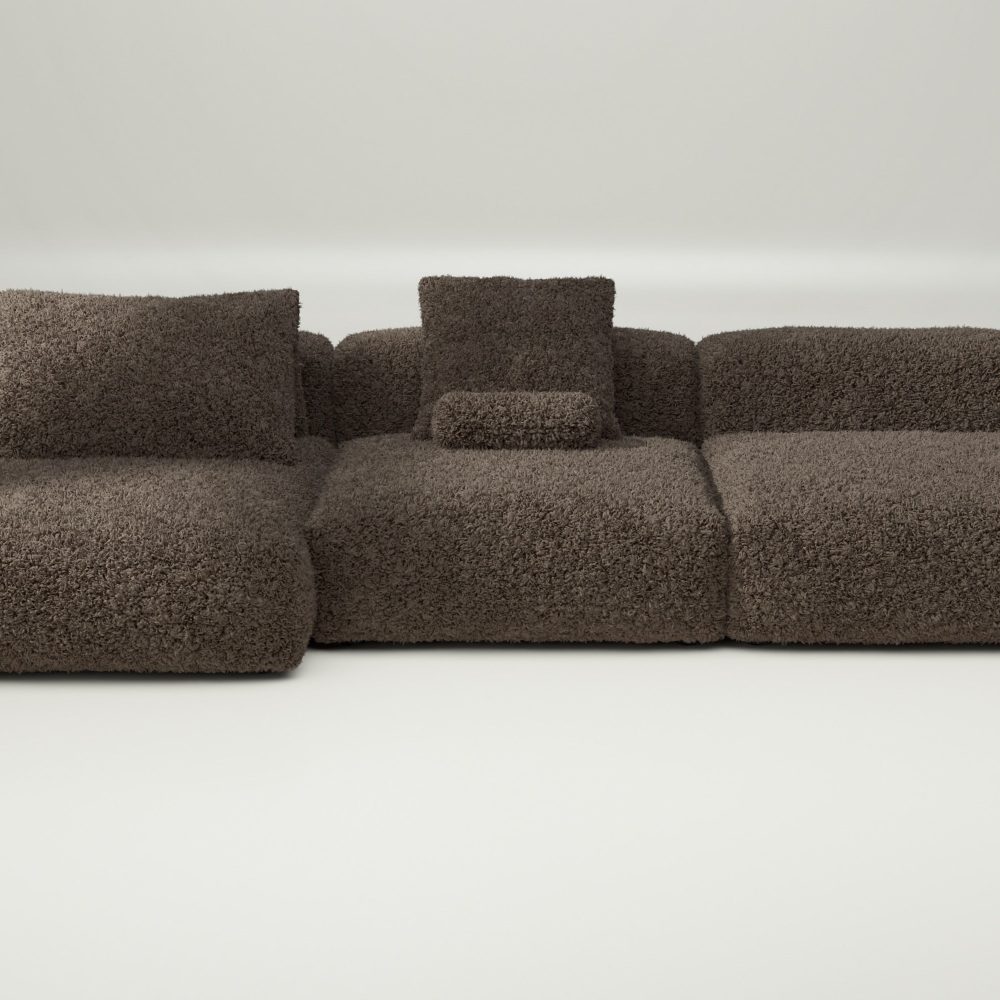vetsak | Sofa Set 04 - doodle - cacao | Modular Sofa | 5 Seater | Big Sofa