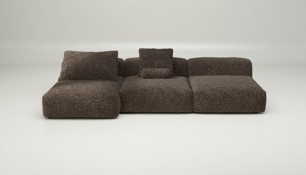 vetsak | Sofa Set 04 - doodle - cacao | Modular Sofa | 5 Seater | Big Sofa
