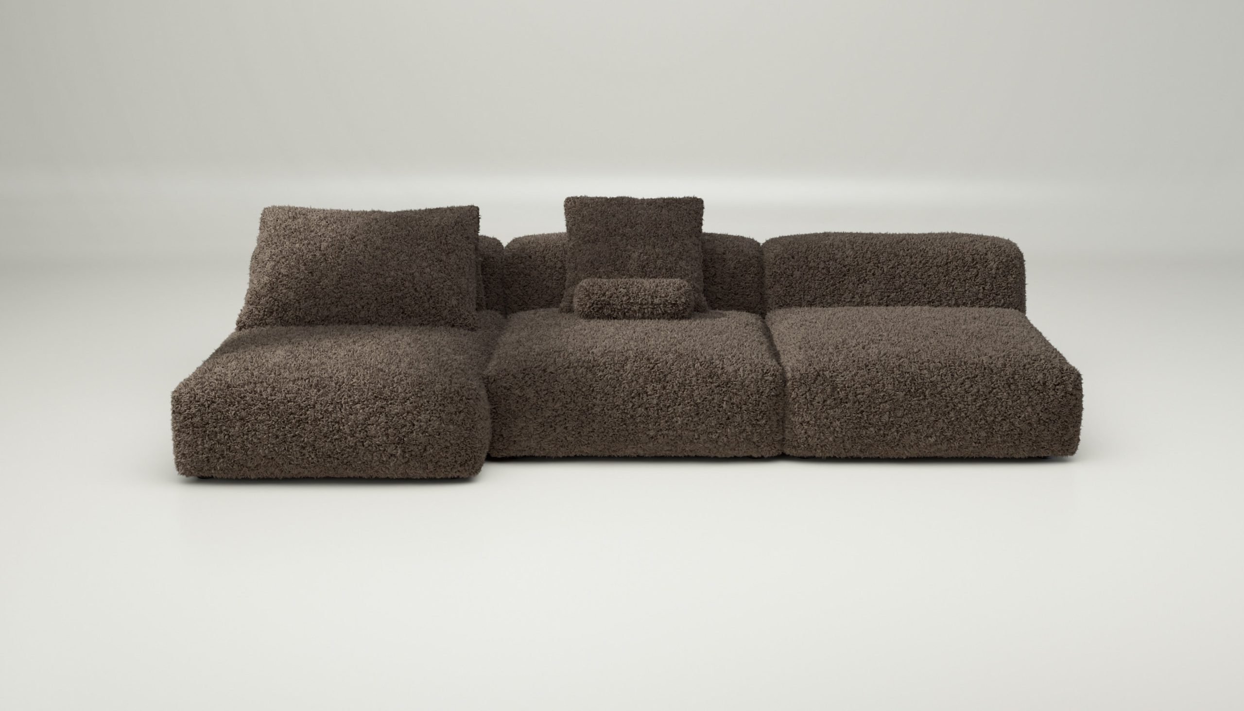 vetsak | Sofa Set 04 - doodle - cacao | Modular Sofa | 5 Seater | Big Sofa