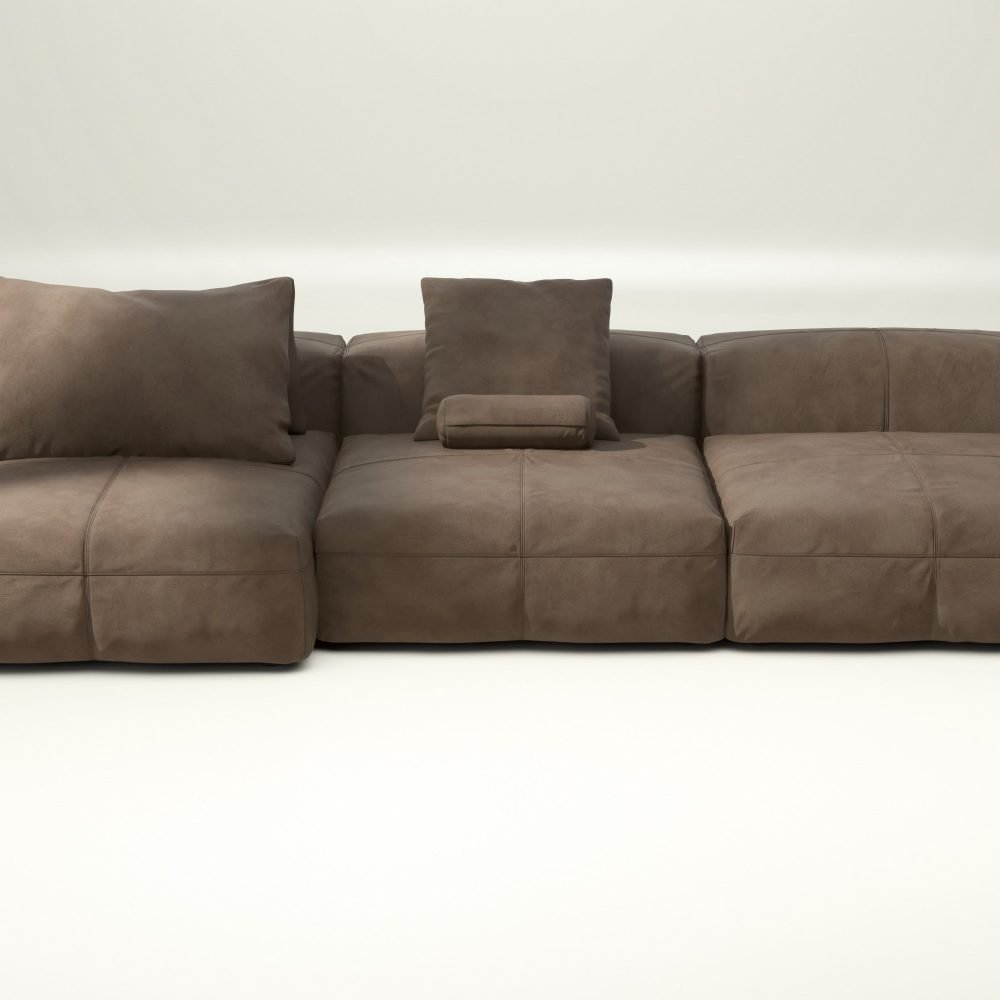 vetsak | Sofa Set 04 - leather - cacao | Modular Sofa | 5 Seater | Big Sofa