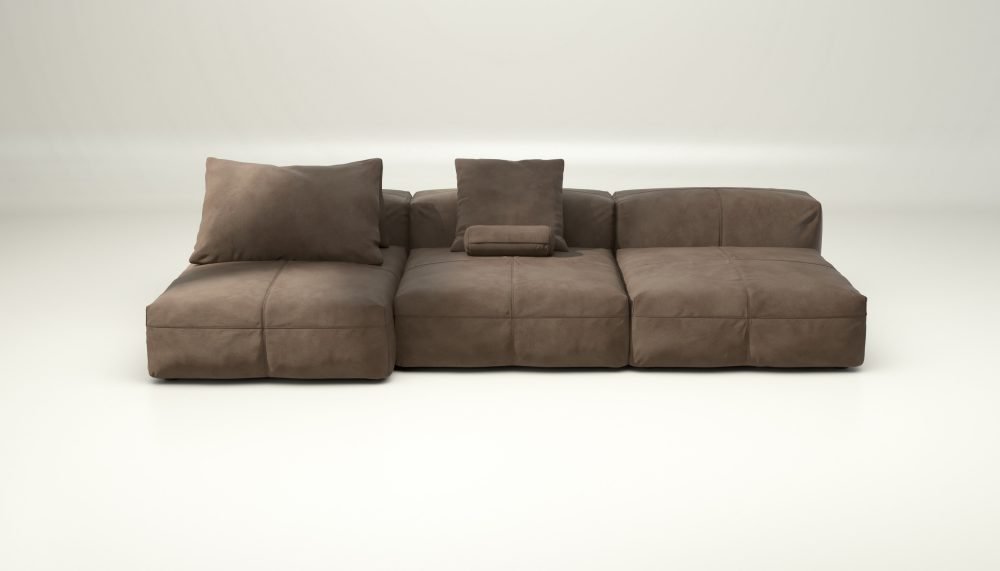 vetsak | Sofa Set 04 - leather - cacao | Modular Sofa | 5 Seater | Big Sofa
