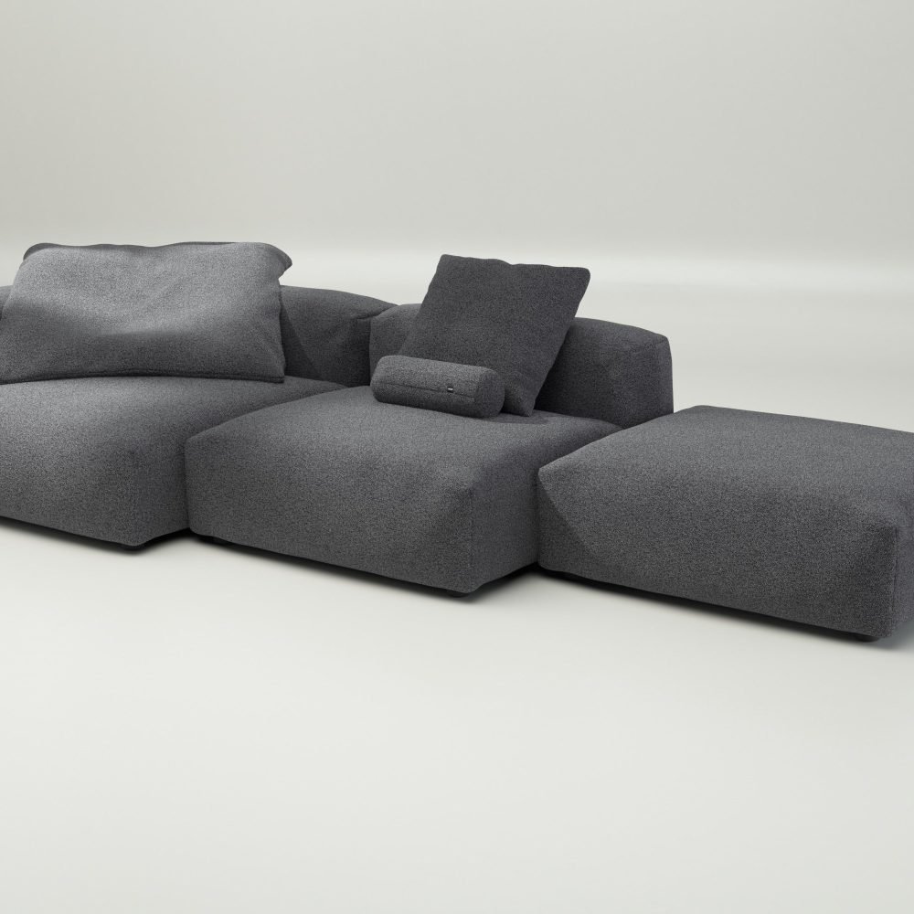 vetsak | Sofa Set 04 - loop loop - anthracite | Modular Sofa | 5 Seater | Big Sofa