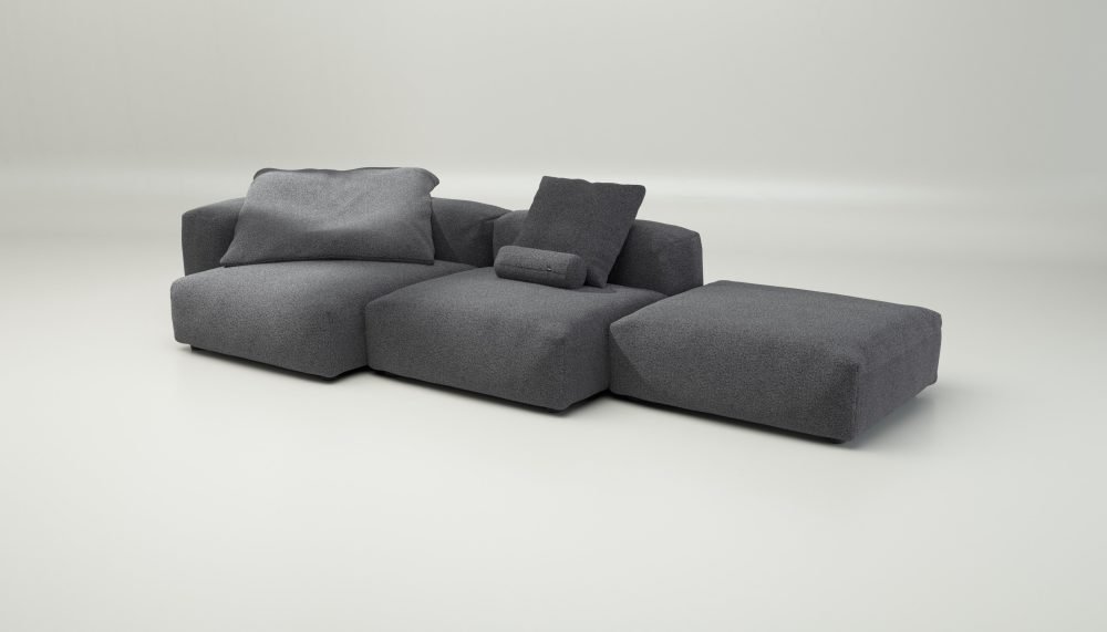vetsak | Sofa Set 04 - loop loop - anthracite | Modular Sofa | 5 Seater | Big Sofa