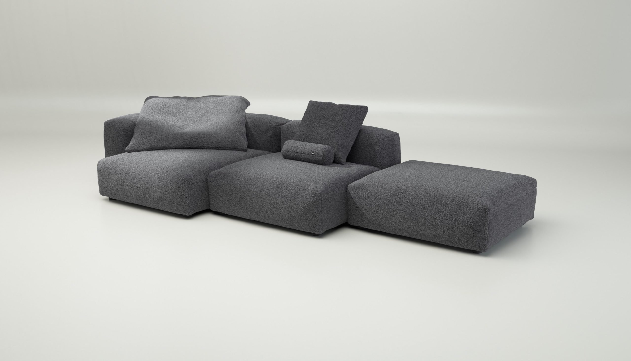 vetsak | Sofa Set 04 - loop loop - anthracite | Modular Sofa | 5 Seater | Big Sofa