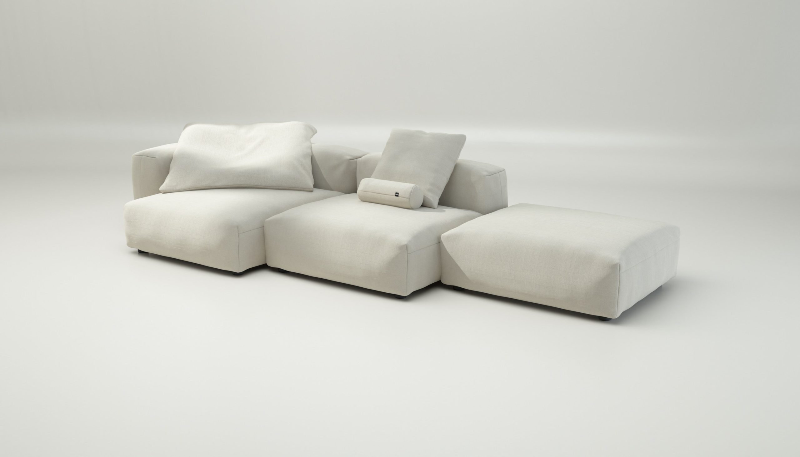 vetsak | Sofa Set 04 - pique - creme | Modular Sofa | 5 Seater | Big Sofa