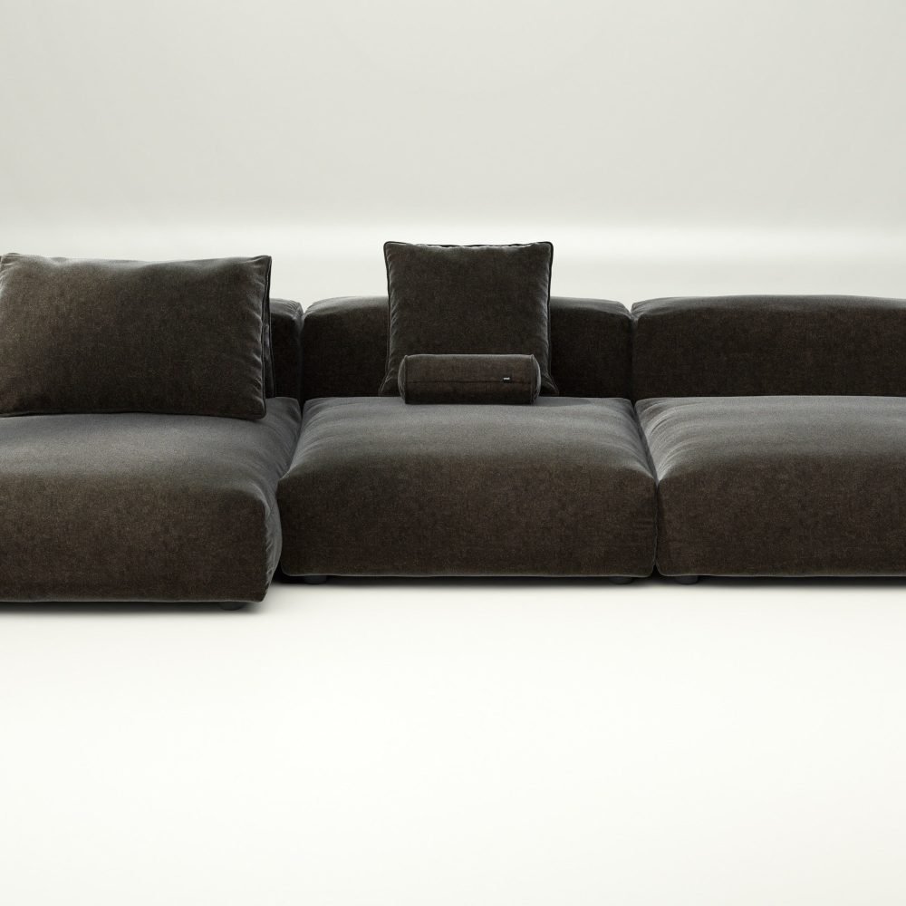 vetsak | Sofa Set 04 - suave - anthracite | Modular Sofa | 5 Seater | Big Sofa