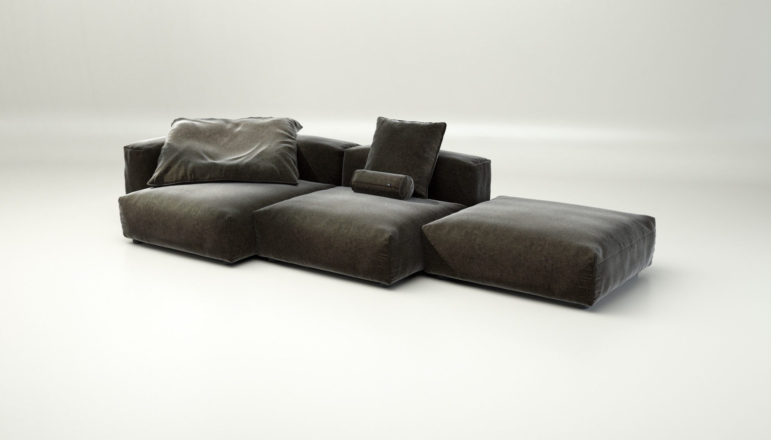 vetsak | Sofa Set 04 - suave - anthracite | Modular Sofa | 5 Seater | Big Sofa