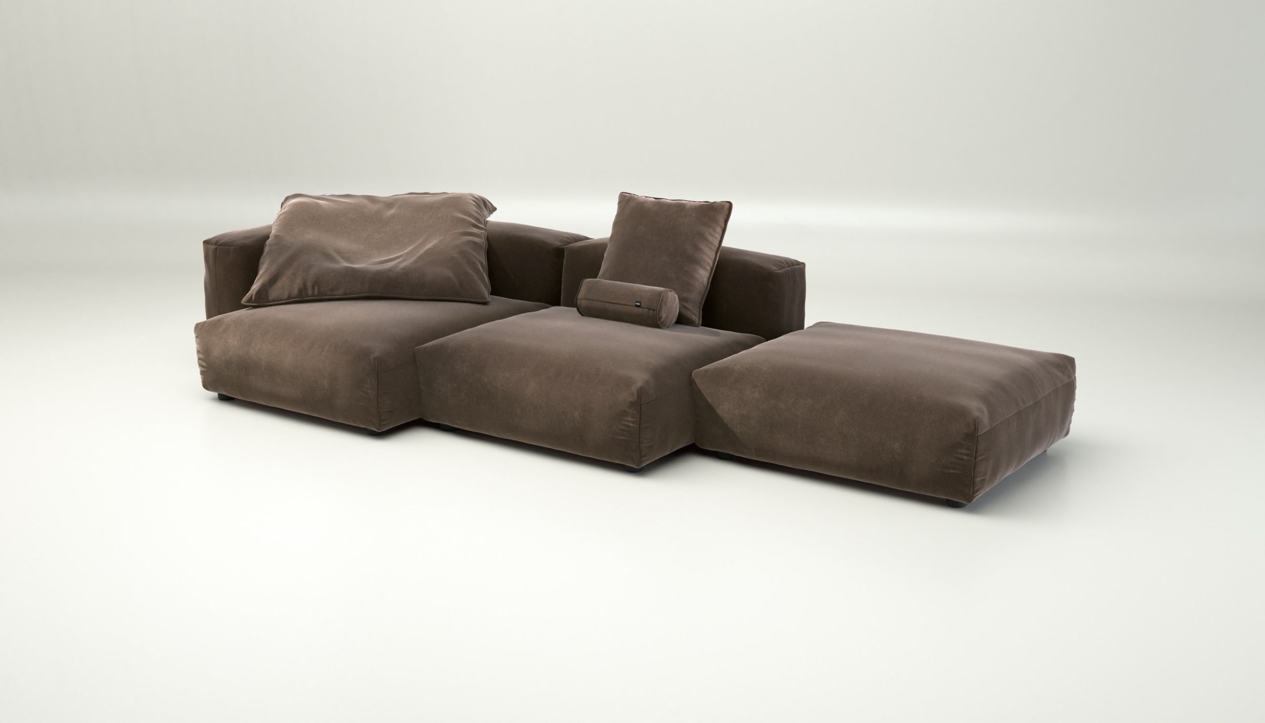 vetsak | Sofa Set 04 - suave - espresso | Modular Sofa | 5 Seater | Big Sofa