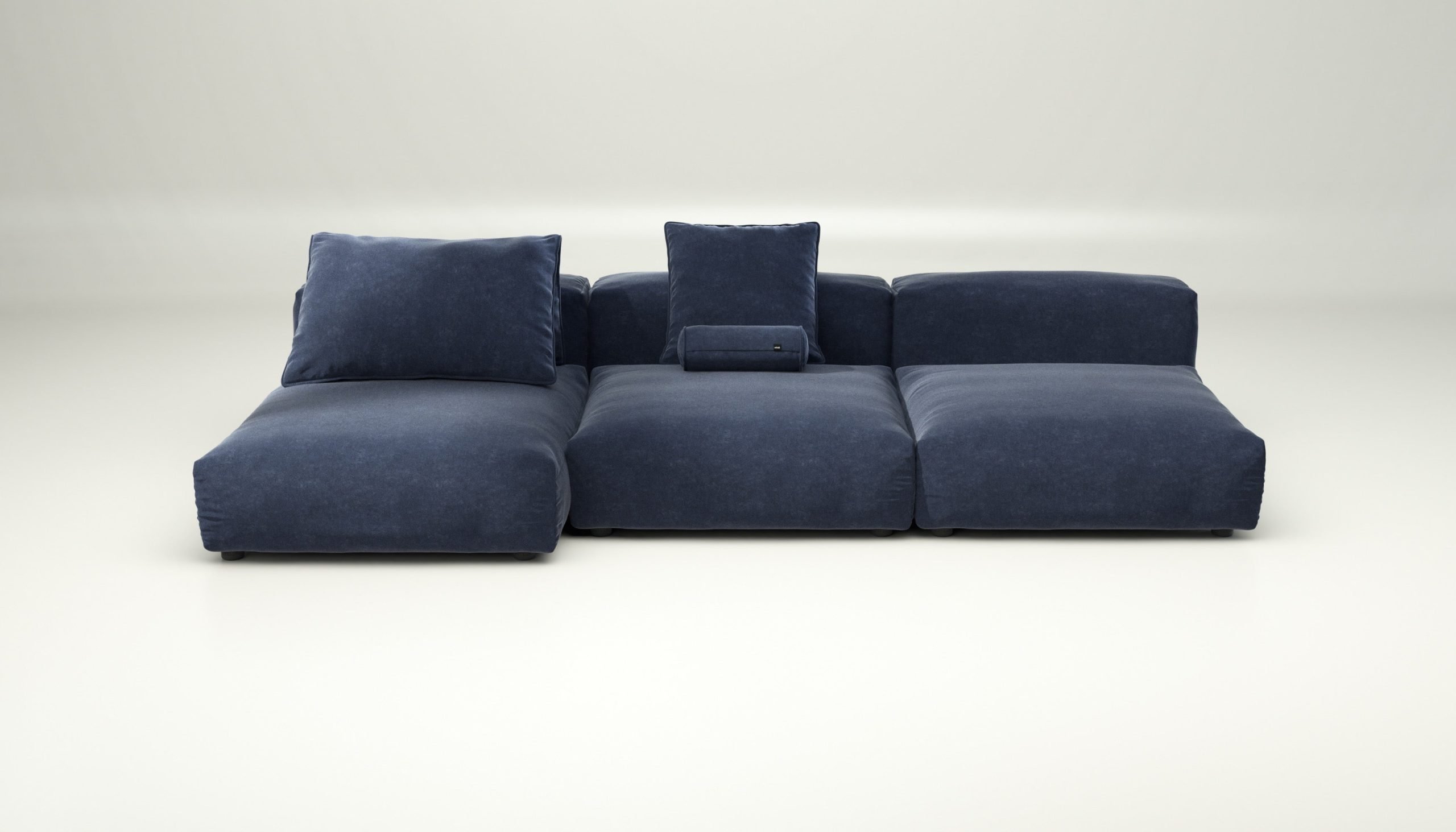 vetsak | Sofa Set 04 - suave - navy | Modular Sofa | 5 Seater | Big Sofa