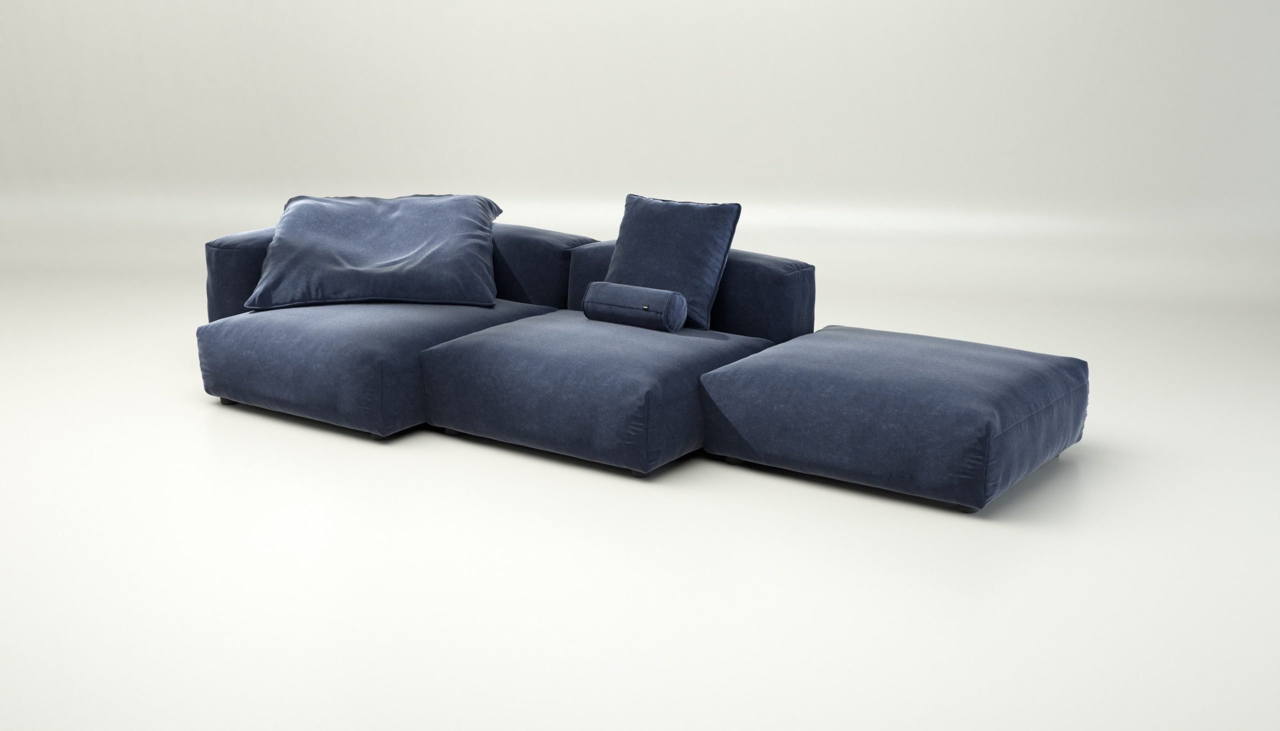 vetsak | Sofa Set 04 - suave - navy | Modular Sofa | 5 Seater | Big Sofa