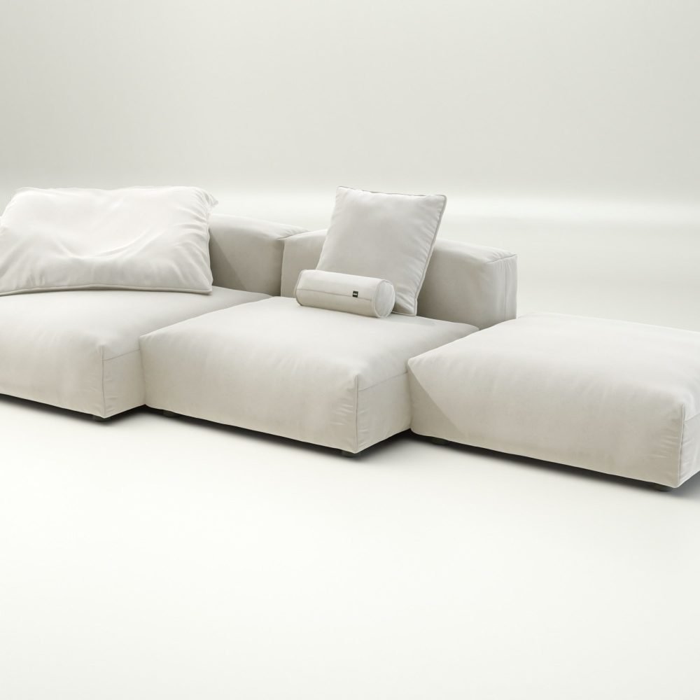 vetsak | Sofa Set 04 - suave - pearl | Modular Sofa | 5 Seater | Big Sofa