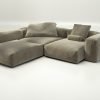 vetsak | Sofa Set 05 - cord velour - khaki | Modular Sofa | 5 Seater | Big Sofa | Corner Sofa