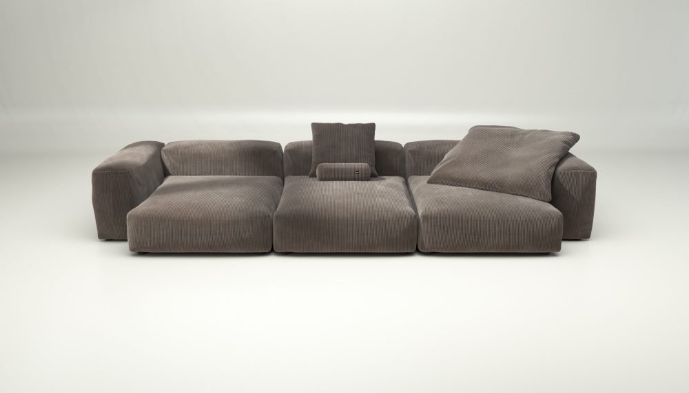 vetsak | Sofa Set 05 - cord velour - mocha | Modular Sofa | 5 Seater | Big Sofa | Corner Sofa