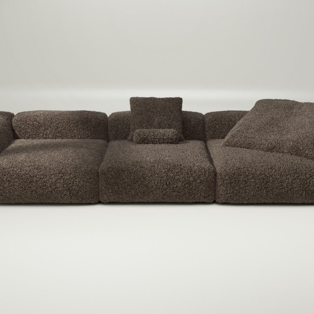 vetsak | Sofa Set 05 - doodle - cacao | Modular Sofa | 5 Seater | Big Sofa | Corner Sofa